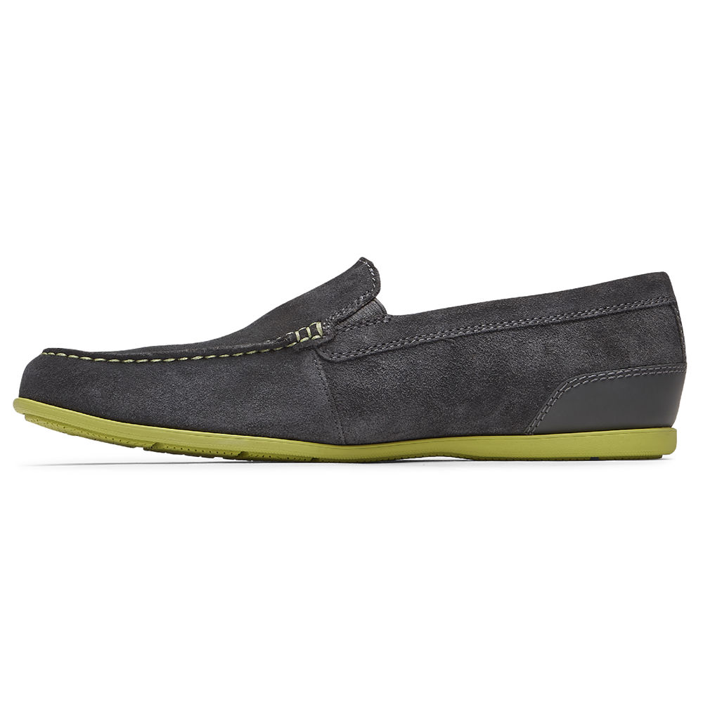 Rockport Singapore Mens Slip-On - Malcom Venetian Dark Grey - NO5962014